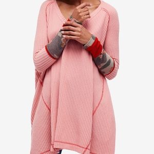 Free People Oversized Pink Thermal